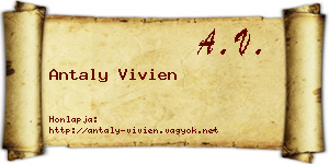 Antaly Vivien névjegykártya